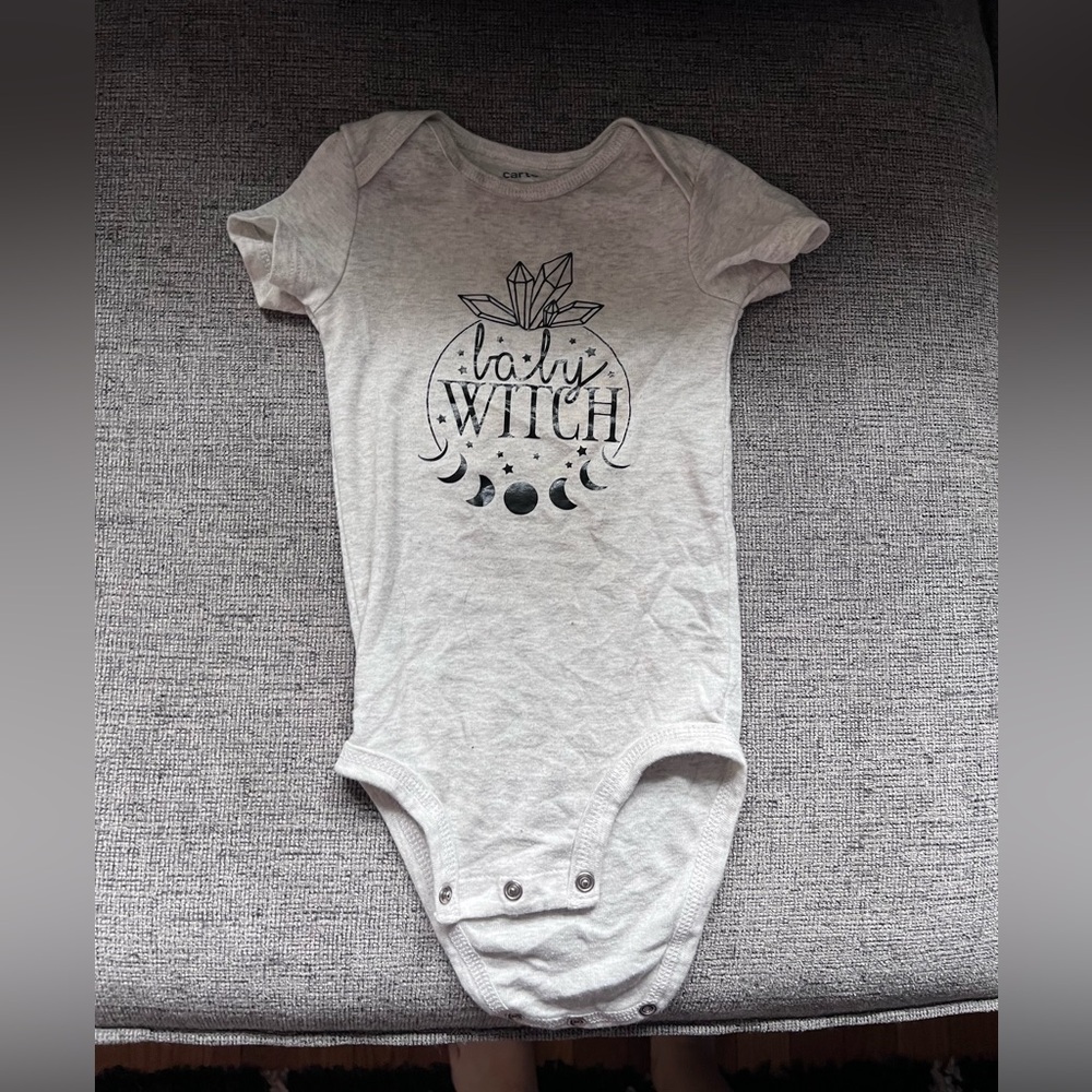 Custom Onesie, Baby Witch, Size: 12 M
